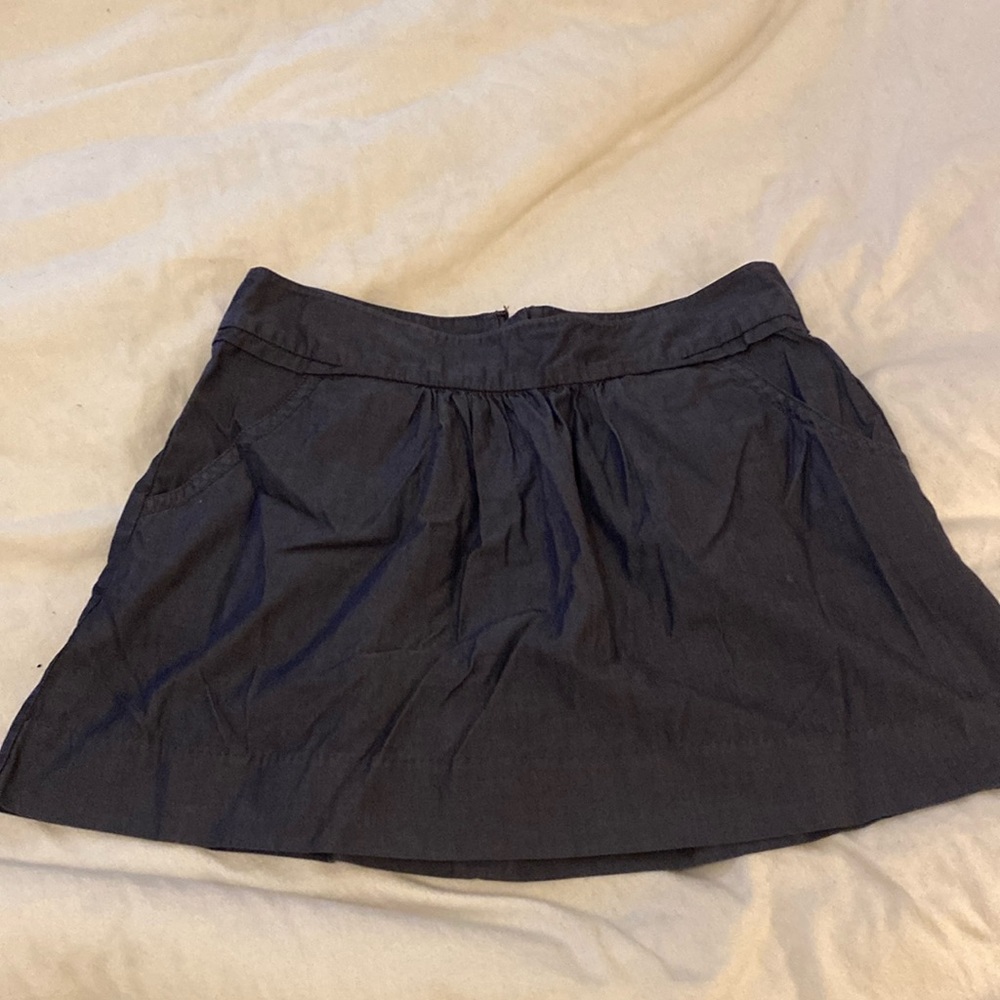j crew women’s size 4 cotton mini skirt lightweight denim color